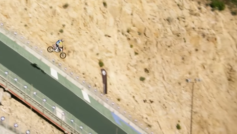 WATCH: Robbie Maddison hits a ski-jump on his motocross bike